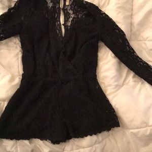 black FREE PEOPLE romper. Worn once !!